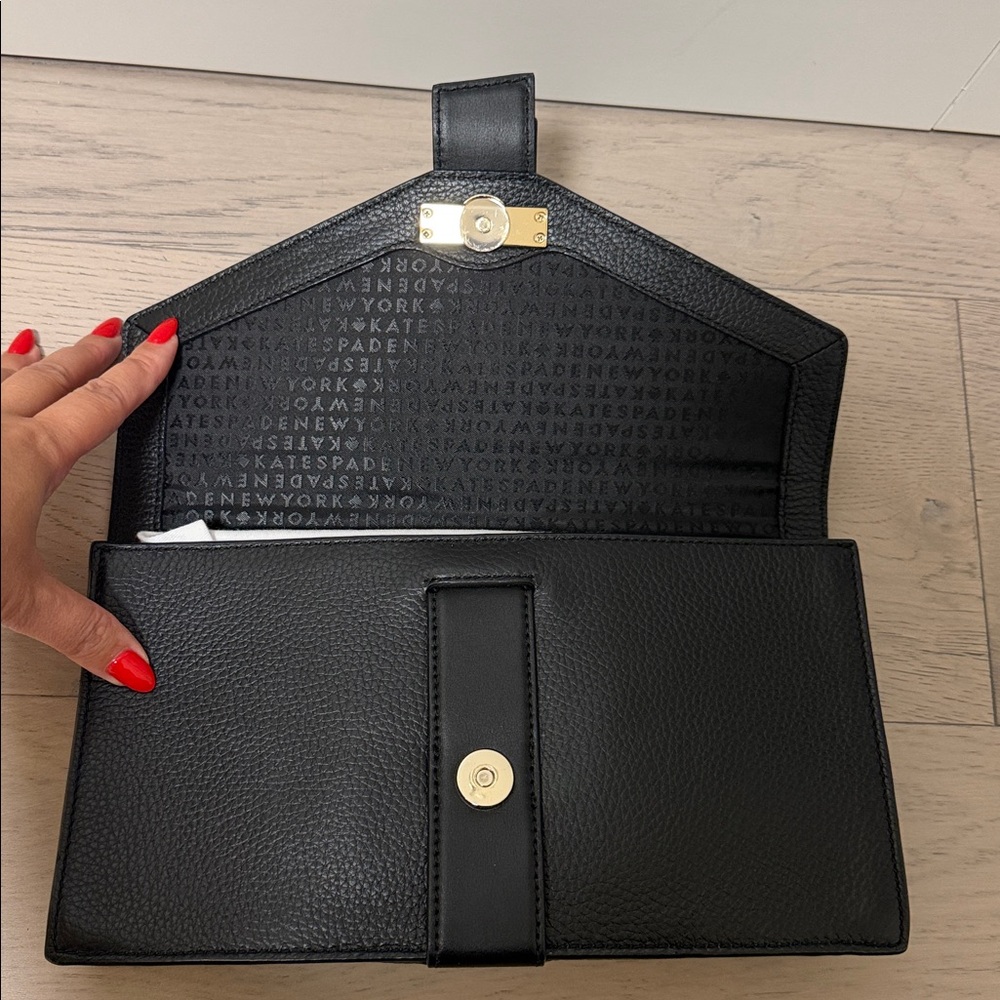 Kate Spade Leopard and Black Clutch - Picture 3 of 4